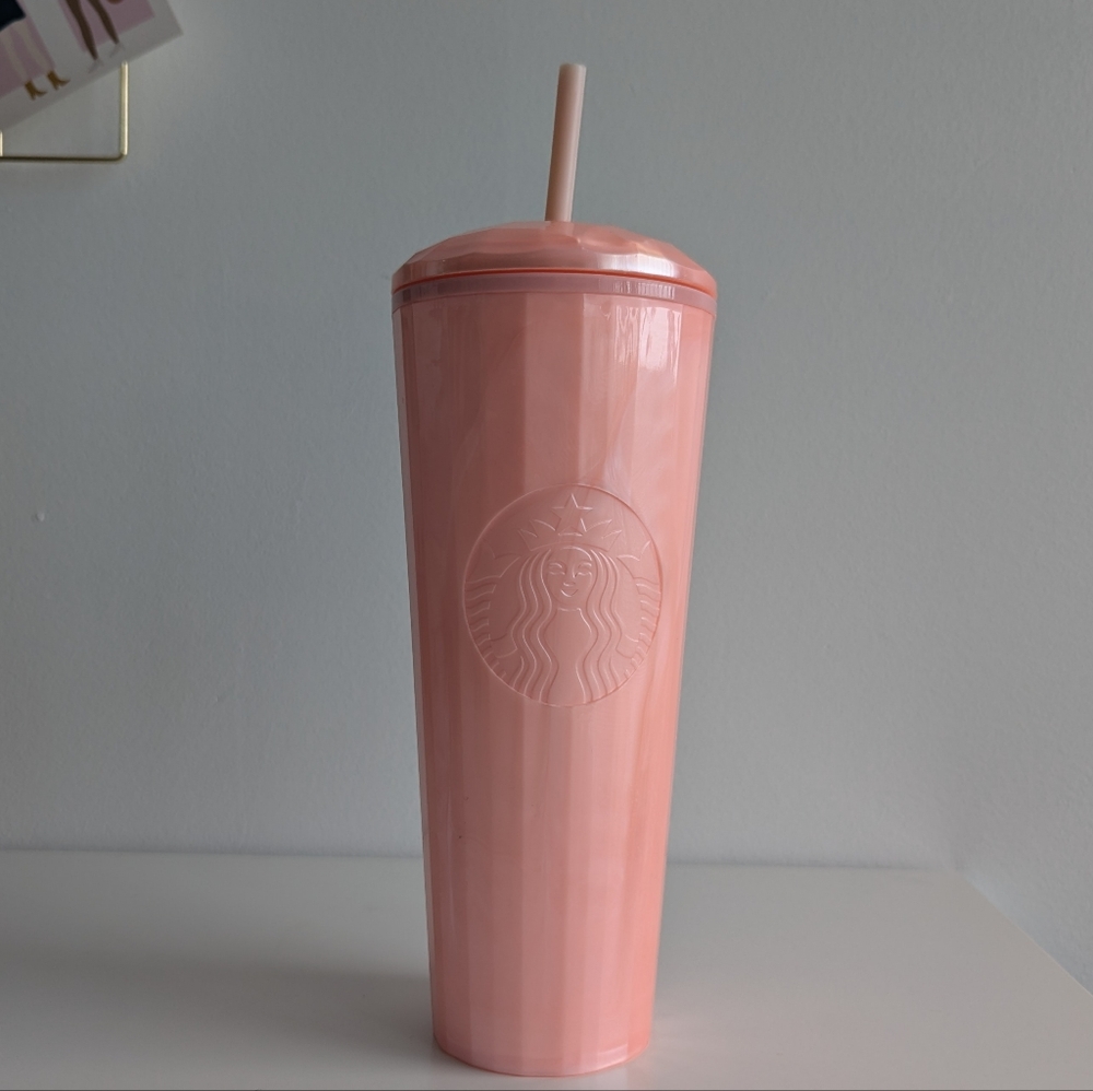 Starbucks Pink Tumbler with Straw